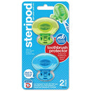 Steripod Clip-On Toothbrush Protector, Green and Blue, 2 Count Steripod
