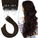 Ugeat Micro Loop Hair Extensions Human Hair Brown Hair Extensions