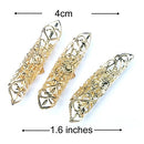 Masai Native Dreadlock Beads Cuffs Clips 3 Pc. Set 4cm (GOLD) Masai