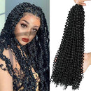8 Packs Passion Twist Hair 18 Inch Passion Twist Crochet Hair For Black Women Water Wave Crochet Braiding Hair Extensions (1B) Angels Beauty