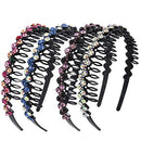 Yeshan Teeth Comb Headbands For Women with Rhinestone and Crystal beaded Hairband,Pack of 4 Yeshan
