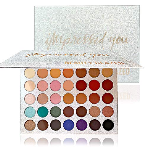 Eyeshadow Palette Matte Eyeshadow Pallet Pigmented Shades Makeup Palette Set Shimmer Foils Eye Makeup Long Lasting Palette of Shades 35 Colors Waterproof and Sweatproof MYUANGO