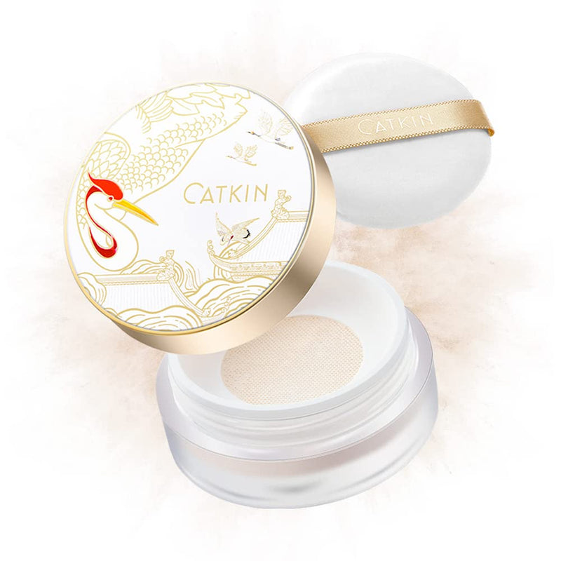 CATKIN Dreamworld Air Makeup Loose Powder Setting Finishing Powder Oil Control Matte Natural with Puff (C01 Natural) Infinity Warehouse