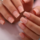 Yalice Square Fake Nails Glossy Short Press on Nails Acrylic Full Cover False Nails for Women and Girls 24Pcs (Nude Pink) Yalice