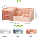 Multifunction Desk Organizer, BREIS Makeup Storage for Eyeshadows, Concealers, Powders, Nail Polish,9.65‘’x 4.8‘’x 3.67‘’ (White) BREIS