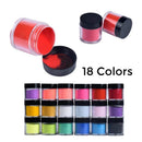 LOYALSE Acrylic Powder, MTMKQ 18 Colors Acrylic Nail Art Tips UV Gel Powder Dust Design Decoration 3D Manicure LOYALSE