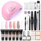 Modelones Poly Nail Gel Kit - 6 Colors with 48W Nail Lamp Slip Solution Rhinestone Glitter All In One Kit for Nail Manicure Beginner Starter Kit DIY at Home Beauty Gift modelones
