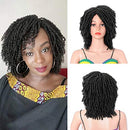 6" Black Short Dreadlock Wigs Braided Wigs for Black Women Kinky Twist Braiding Hair Faux Locs Crochet Hair Costume Cosplay Wigs Low Temperature Synthetic Fiber 200g(Brown) N/P