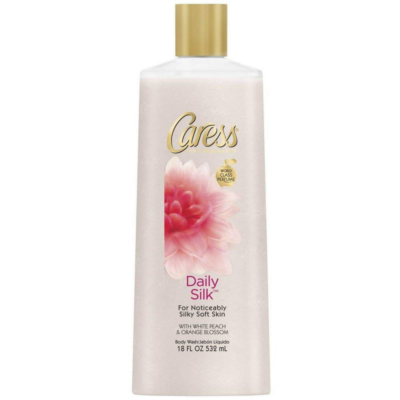 Caress Body Wash Daily Silk 18 oz (Pack of 4) Caress