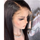 Transparent Lace Straight 13x4 Lace Front Wigs Human Hair Invisible Brazilian Remy Hair Wigs Bleached Knots Pre Plucked With Baby Hairs (20inches) RULINDA