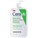 CeraVe Hydrating Cream-to-Foam Cleanser | Makeup Remover and Face Wash With Hyaluronic Acid | Fragrance Free | 19 Ounce CeraVe