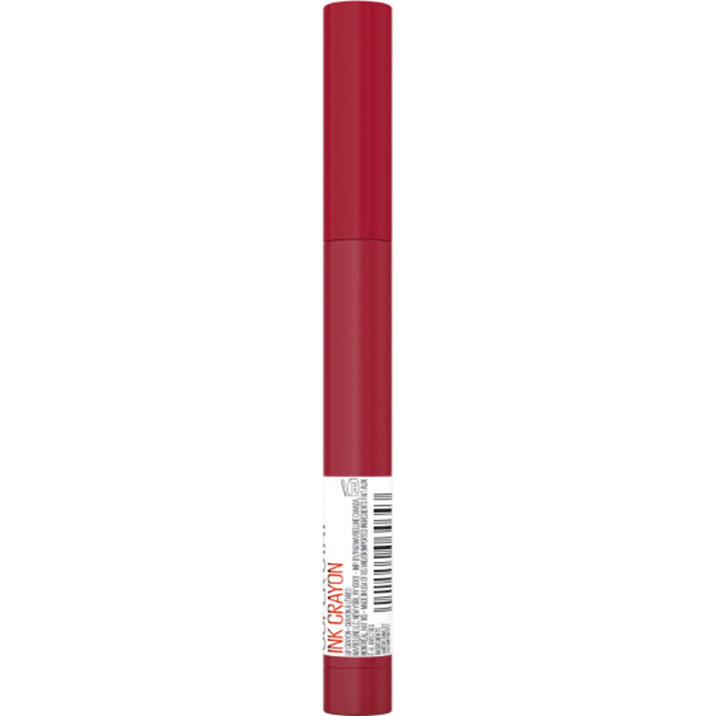 Maybelline New York SuperStay Ink Crayon Matte Long Wear & Lasting Lipstick Makeup, with Built-in Sharpener, 125 Check Yourself, 0.04 Oz Maybelline New York