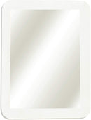 Magnetic Locker Mirror for School Locker, Gym Locker, Office Cabinet, Workshop or Refrigerator, Makeup Mirror, Locker Accessory, Toolbox, Glass 5" x 7" White PTY