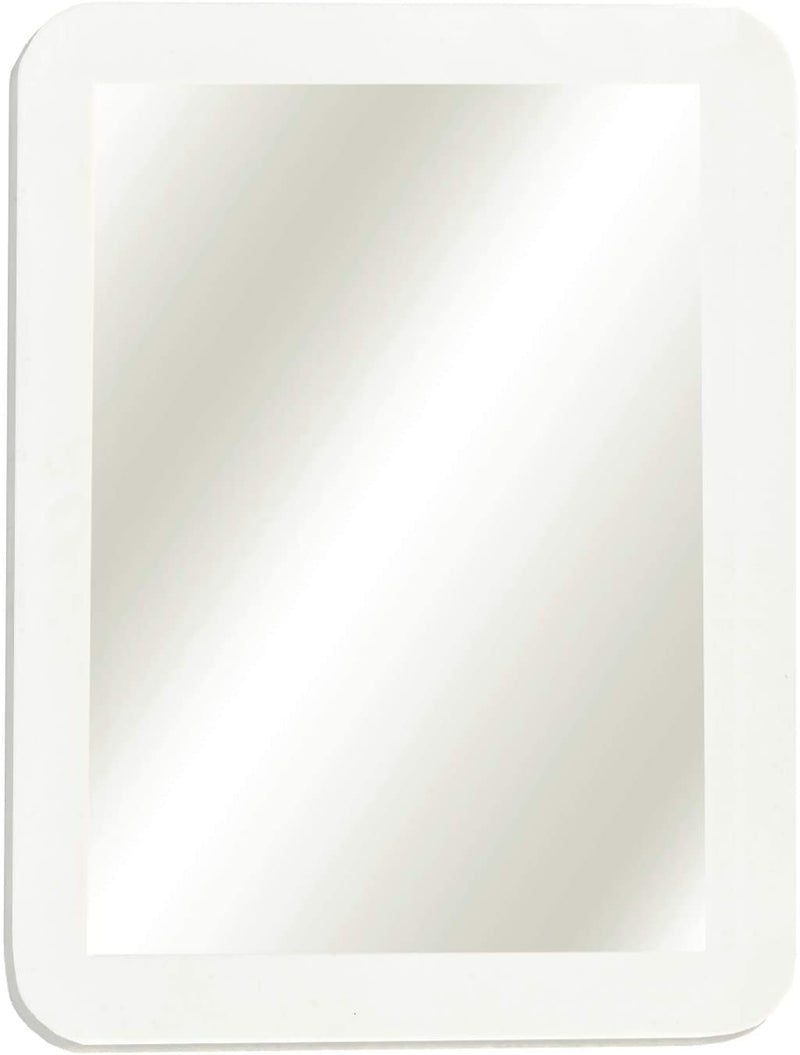 Magnetic Locker Mirror for School Locker, Gym Locker, Office Cabinet, Workshop or Refrigerator, Makeup Mirror, Locker Accessory, Toolbox, Glass 5" x 7" White PTY