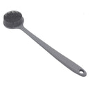 DNC Silicone Back Scrubber for Shower Bath Body Brush with Long Handle, BPA-Free, Hypoallergenic, Eco-Friendly (Gray) DNC