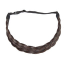 Braided Hair band Plaited Headband Elastic Stretch Wide Plaited Braids Braided Headband Synthetic Hairpiece Chunky Braided Headband Trendy Girls Women (Medium-five strands braided, dark brown) S-noilite Store