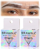 White Pre Inked String for Eyebrow Mapping - Microshading Supplies - Brow Henna Tinting Kit - Eyebrow Measuring Tool - 2 Pack BRAWNA