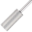 PANA Nail Carbide Cylinder Bit - Two Way Rotate use for Both Left and Right Handed - Fast remove Acrylic or Hard Gel - 3/32" Shank - Manicure, Nail Art, Drill Machine (Fine, Silver) PANA