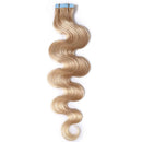 24 Inch Tape in Human Hair Extensions Wavy Thin Long Hair 100g 40pcs/pack Seamless Skin Weft Glue in Body Wave Human Hairpieces with Invisible Double Sided Tape