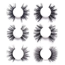Arimika 6 Styles 25mm Long Length 6D Faux Mink Lashes for Halloween, Super Dramatic, Sexy Eye Lashes, Wispy Fluffy 6D False Eyelashes, Handmade Reusable Multipacks Strip Lashes ARIMIKA