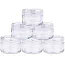 Beauticom 12 Pieces 20G/20ML Round Clear Jars with Screw Cap Lid for Beads, Gems, Glitter, Charms, Small Arts and Crafts Items - BPA Free Beauticom