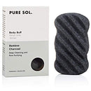 Pure SOL. Konjac Body Sponge - Activated Charcoal - Body Sponge, 100% Natural Sponge, Eco-Friendly - Gentle Exfoliating Sponge, Deep Cleansing, Improved Skin Texture, Stocking Stuffer pureSOL