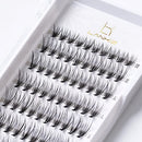 LANKIZ Individual Lashes Natural Cluster Lashes 20 Roots C Curl 0.07mm Thickness 8-14mm Mix Faux Mink DIY Individual Eyelashes LK LANKIZ