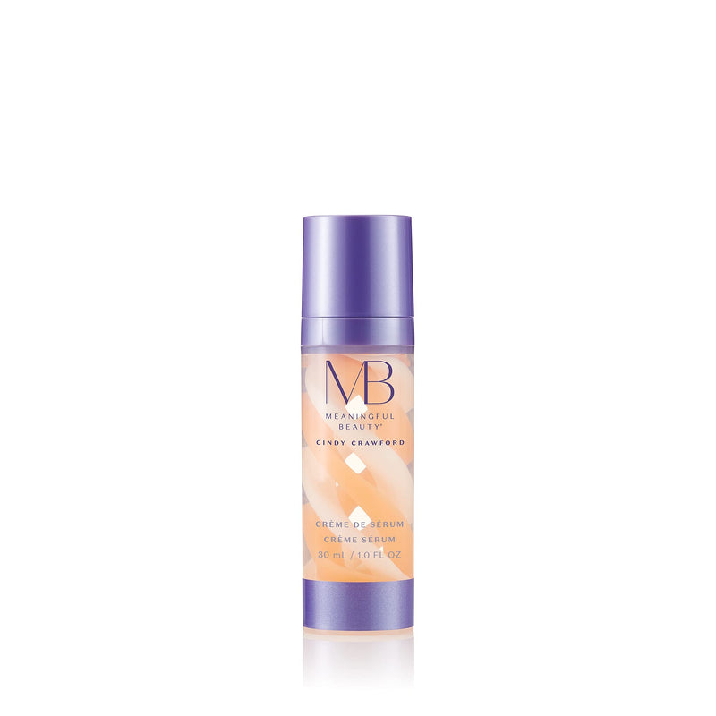 Meaningful Beauty Crème De Serum, Melon Extract Night Moisturizer + Skin Softening Cleanser + Pore Refining Toner + Ultra Lifting & Filling Treatment Melon Extract Day Serum, white Meaningful Beauty