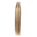 Tape in Human Hair Extensions Highlight Highlighted Double Side Tape Seamless Skin Weft Natural Hair Extensions Long Straight Silky (12" 30g,