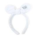 FaceTory Bunny Bow Hairband in Dreamy Blue for Skin Care, Facial Washing, Spa, One Size Fits Most FACETORY