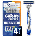 Gillette Sensor3 Smooth Shave Disposable Razor, 4 Count Gillette