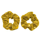 Gold Scrunchie Set, Set of 2 Gold Lame Scrunchies (Gold) Threddies