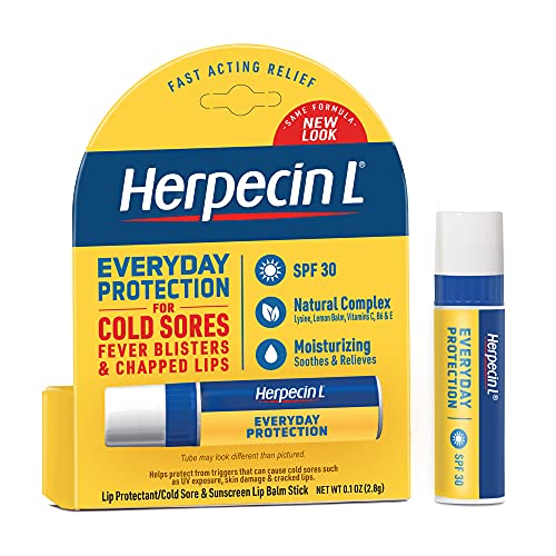 Herpecin L Lip Balm Stick, SPF 30 & Lysine, Multi, Lemon, 0.1 Oz Herpecin-L