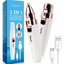 VieBeauti Rechargeable Eyebrow Trimmer Facial Hair Remover, USB Charger, 1 Count VieBeauti