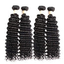 Brazilian Virgin Hair Deep Wave 14 16 18 20 4 Bundles 100% Unprocessed Human Hair Bundles Curly Hair Extensions Double Strong Weft MDL