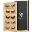DYSILK 5 Pairs 6D Mink Eyelashes Faux 5 Styles Mixed Lashes Fluffy Natural Cross False Eyelashes Wispy Long Extension Fake Eyelashes Thick Soft Eyelashes Reusable Pack No Glue |005-(15mm-18mm) DYSILK