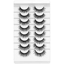 DYSILK 8 Pairs 5D Eyelashes Faux Mink Eyelashes Natural Look False Eyelashes Pack Long Wispy Fluffy Fake Eyelashes Reusable Soft Handmade Eyelashes No Glue DYSILK