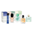 GIORGIO ARMANI Acqua Di Gio 5 Pc. Gift Set for Women Si Edp 0.24oz + Because It's You Edp 0.24oz + Acqua Di Gio Edp 0.17oz + Acqua Di Gioia Edp 0.17oz + Armani Code Edt 0.1oz, 0.24 Fl Oz GIORGIO ARMANI