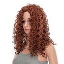 SWACC 20-Inch Long Big Bouffant Curly Wigs for Women Synthetic Heat Resistant Fiber Hair Pieces with Wig Cap (Dark Copper Red) SWACC