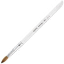 PANA Professional Salon Quality 100% Pure Kolinsky Hair Bristles Acrylic Nail Brush with Clear Acrylic Handle (Size