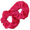 Kenz Laurenz Scrunchies for Hair - 2 Velvet Hair Ties for Women Girls Hair Elastics Ponytail Holder Scrunchy Girl Accessories Elastic Hair Bands Scrunchie Pack (Hot Pink) Kenz Laurenz