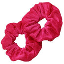 Kenz Laurenz Scrunchies for Hair - 2 Velvet Hair Ties for Women Girls Hair Elastics Ponytail Holder Scrunchy Girl Accessories Elastic Hair Bands Scrunchie Pack (Hot Pink) Kenz Laurenz