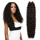 AU-THEN-TIC Passion Twist Hair Water Wave Crochet Braids Hair for Butterfly locs Bohemian Goddess locs Synthetic Braiding Hair Extensions (22 Inch (Pack of 8), TP1B/30) AU-THEN-TIC