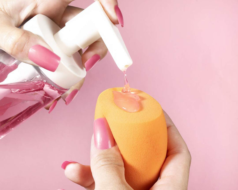 Real Techniques Beauty Makeup Blender Miracle Complexion and Makeup Power Sponge Set, For CC Cream Foundation, Orange & Pink, For Makeup Blending & Application, 2 Count Real Techniques