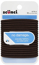 Scunci No Damage Elastic Hair Bands, Brown (hfs-koi-zk-a1925) Scunci