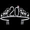 BABEYOND Crystal Birthday Tiara Crown Princess Birthday Crown Hair Accessories Happy 20th Birthday Crown Tiara for Women (20 Birth) BABEYOND