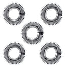 5 pcs set Hair Comb Headbands Stretch Flexible Plastic Circle (Black with Rhinestone) TDmall Clothing Series