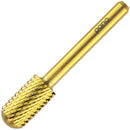 USA PANA 1/8" Professional Smooth Top Carbide Bit - Nail Drill Bit for Manicure Pedicure Tools Dremel Machine (Coarse, Large Barrel - Gold) PANA