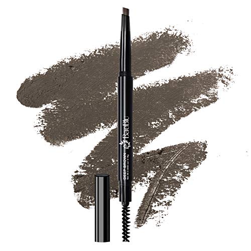 BaeBlu Cruelty Free Retractable Eyebrow Crayon, Vegan Non-Toxic Long Wear Brow Definer With Brush, Deep Brown Pen BaeBlu