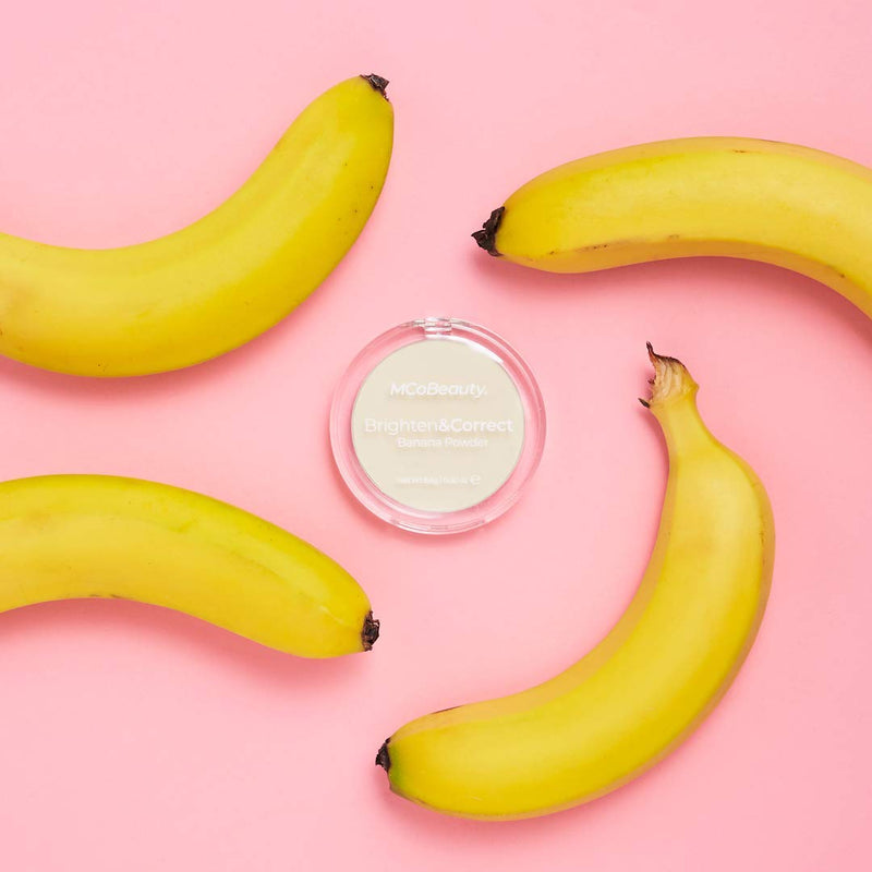 MCoBeauty Brighten and Correct Banana Powder | Pressed Finishing and Setting Powder MODELCO